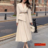 Vestido Blazer Maria Hermosa - Plissado Assimétrico Alfaiataria - Preto