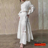 Conjunto Maria Ravena - Renda Guipir - Branco