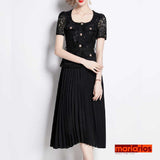 Vestido Maria Orla - Preto - Manga Longa