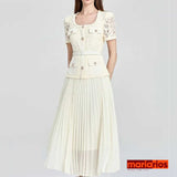 Vestido Maria Orla - Off White - Manga Longa