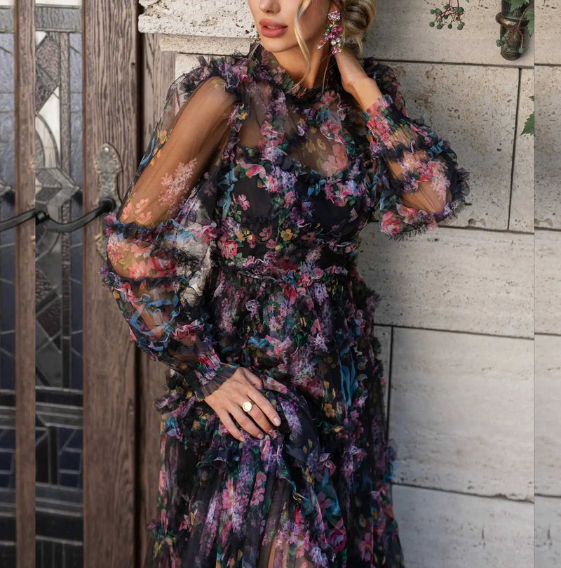 Vestido Maria Menina - Preto - Tule