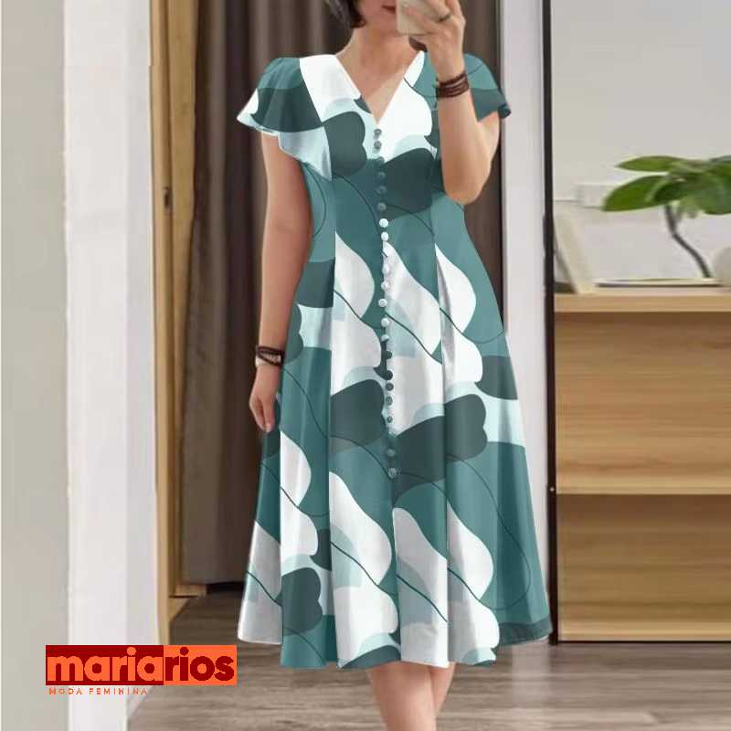 Vestido Maria Aura - Terracota - Ondas