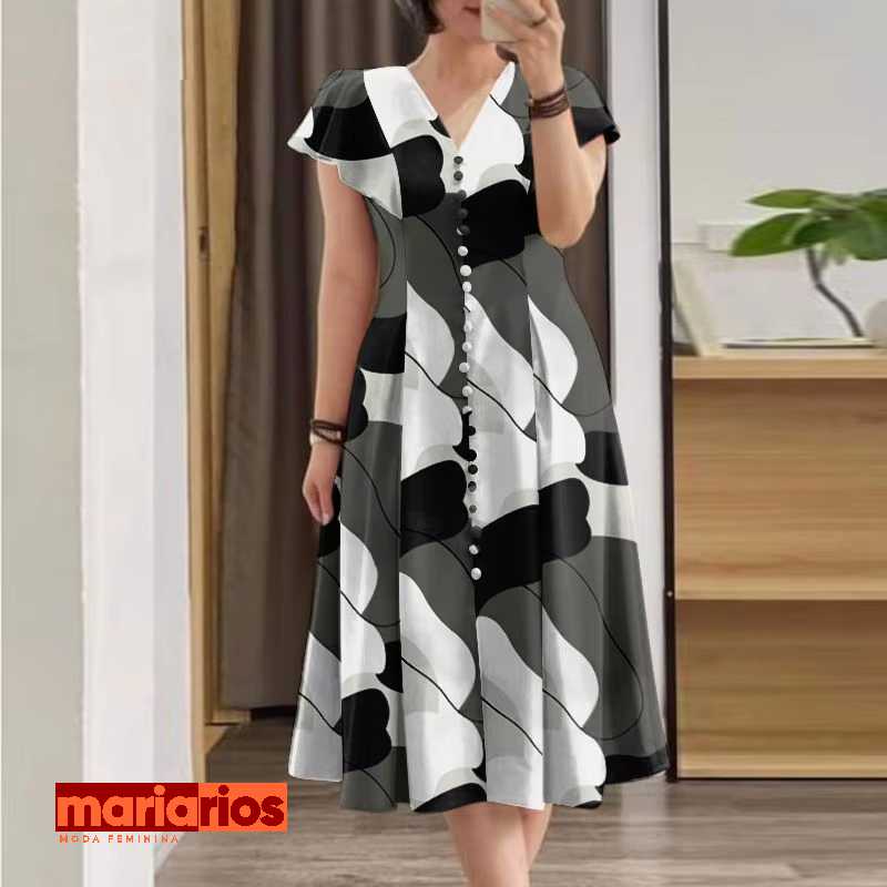 Vestido Maria Aura - Preto - Ondas