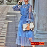 Vestido Maria Alda - Azul