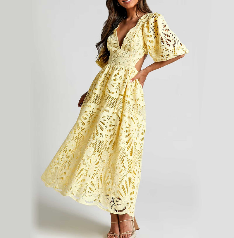 Vestido Maria Penelope - Amarelo