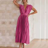 Vestido Maria Teodora - Plissado - Rosa Queimado