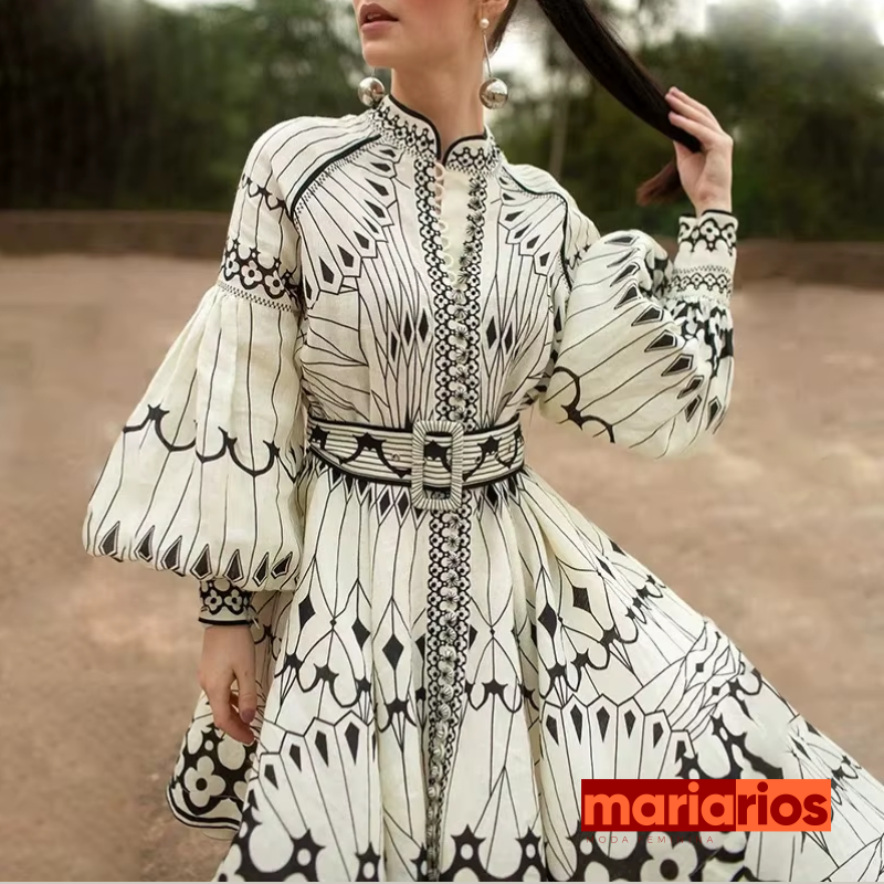 Vestido Maria Latifa - Bege