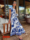 Vestido Maria Rubia - Azul - Floral