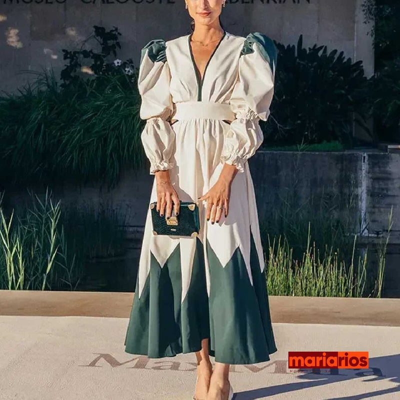 Vestido Maria Vitória - Verde Escuro