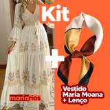 Kit Lenço Cetim + Vestido Maria Moana
