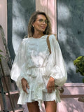 Vestido Maria Dora - Babados - Azul Claro