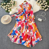 Vestido Maria Esmeralda - Azul - Floral