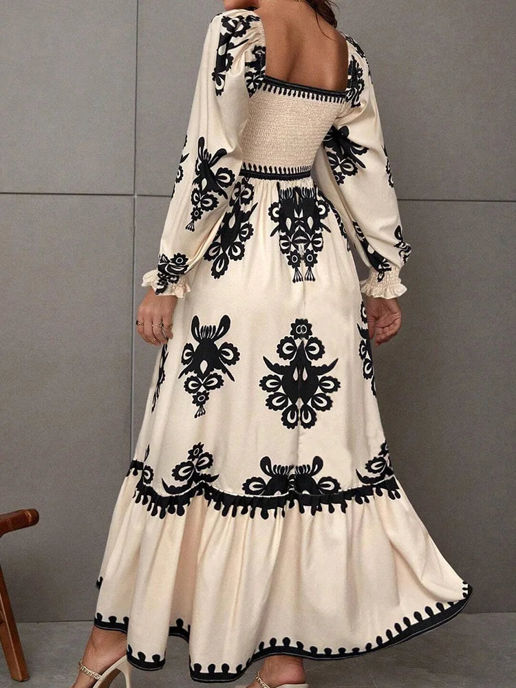 Vestido Maria Éden - Off White - Boho - Manga Longa