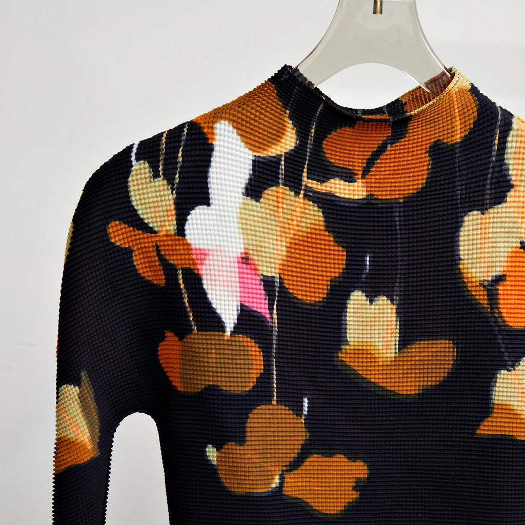 Conjunto Maria Fermina - Plissado - Preto e Marrom