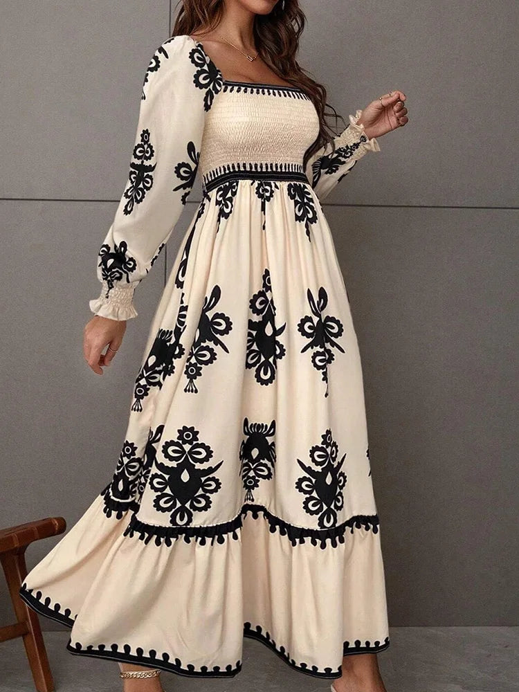 Vestido Maria Éden - Off White - Boho - Manga Longa