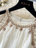 Vestido Maria Aurora - Off White - Boho