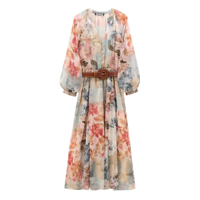 Vestido Maria Josette - Floral - Com Cinto