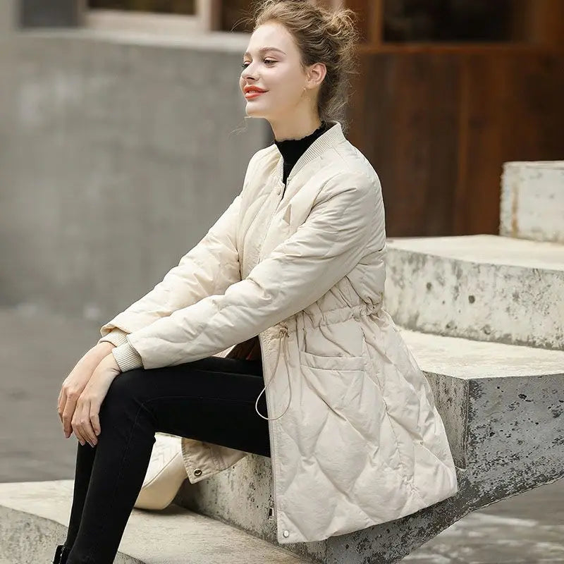 Jaqueta Maria Amy - Puffer Acolchoado Ultraleve - Off White