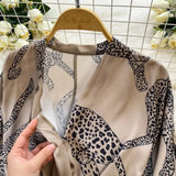 Vestido Maria Margareth - Onça - Bege