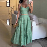 Conjunto Maria Muller - Bordado - Verde
