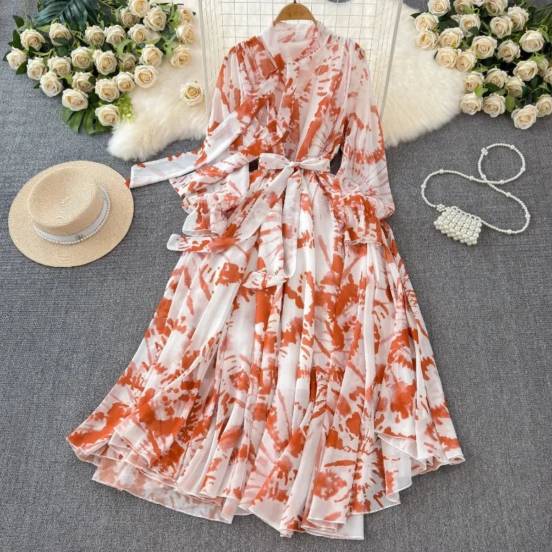 Vestido Maria Esmeralda - Azul - Floral