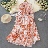 Vestido Maria Esmeralda - Azul - Floral