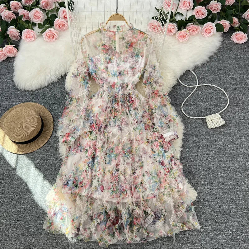 Vestido Maria Menina - Rosa - Tule