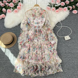 Vestido Maria Menina - Rosa - Tule