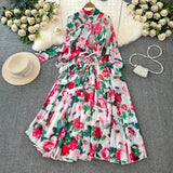 Vestido Maria Esmeralda - Azul - Floral
