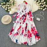 Vestido Maria Esmeralda - Azul - Floral