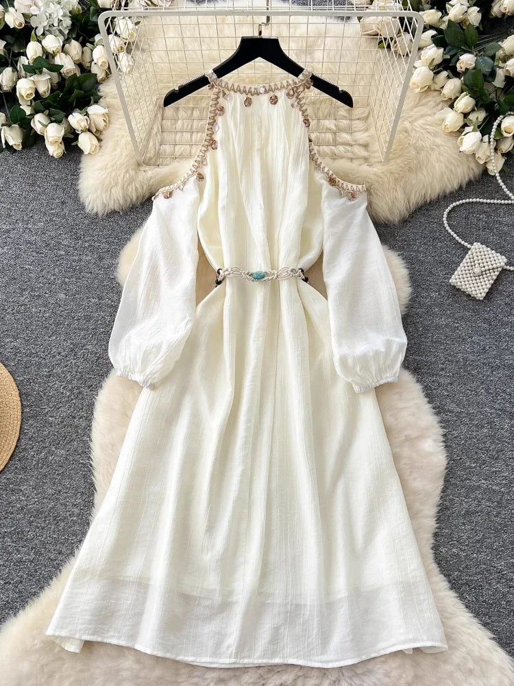 Vestido Maria Aurora - Off White - Boho