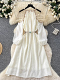 Vestido Maria Aurora - Off White - Boho