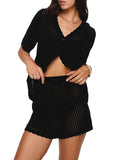 Conjunto Crochê  Saída de Praia Maria Lilo - Preto