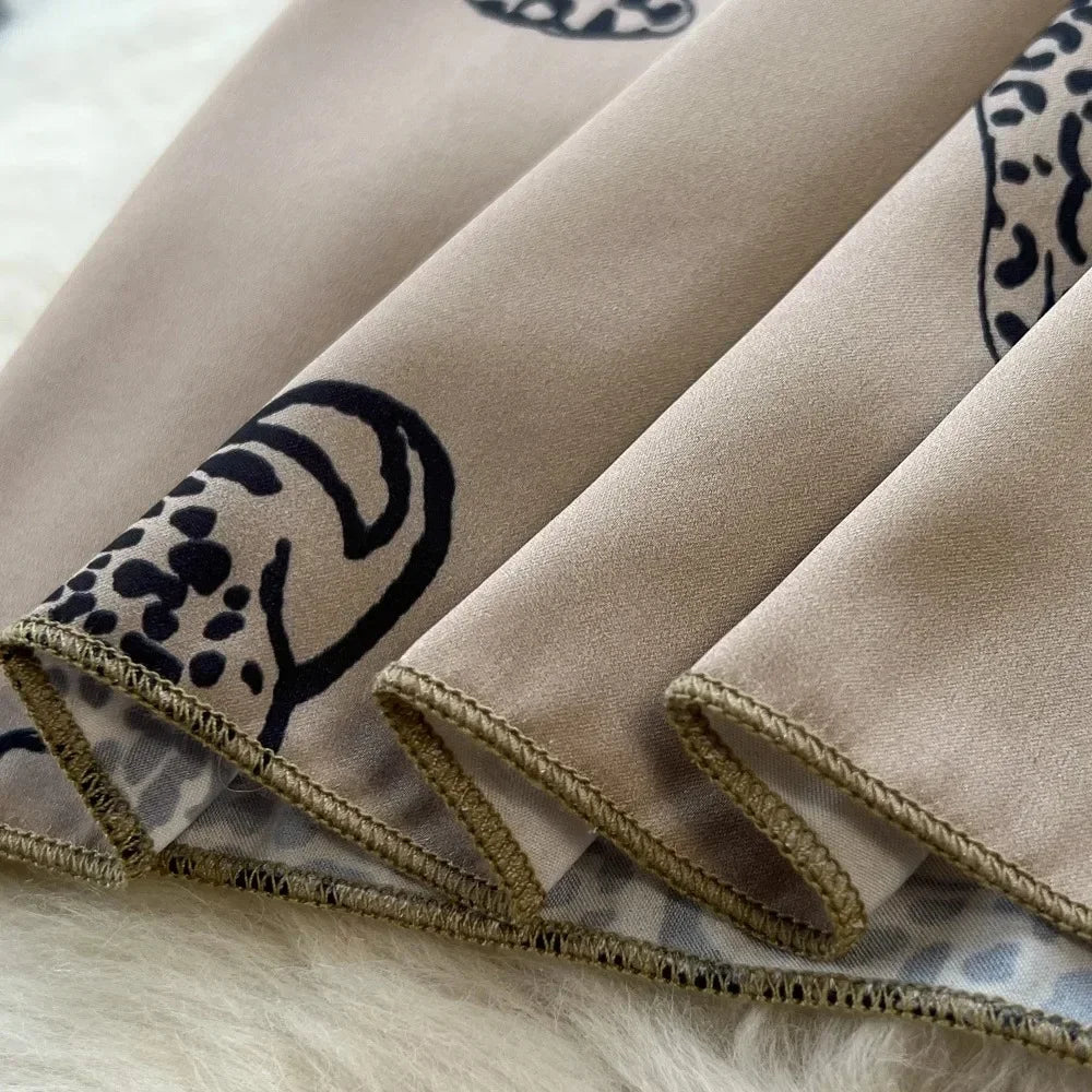 Vestido Maria Margareth - Onça - Bege