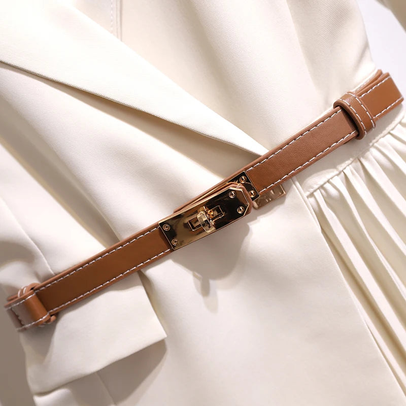 Vestido Blazer Maria Hermosa - Plissado Assimétrico Alfaiataria - Off White