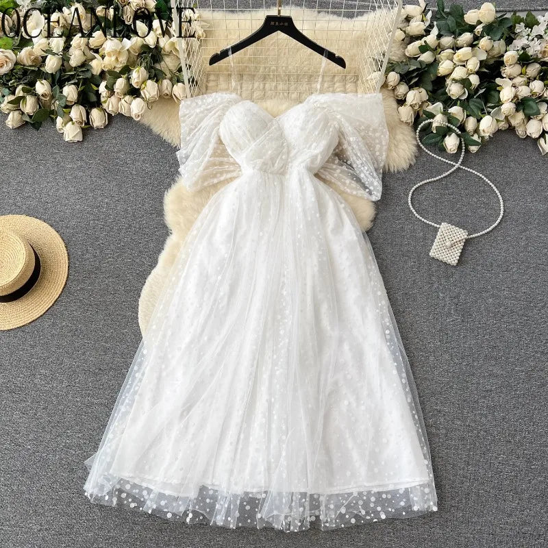 Vestido Maria Coutinho - Tule Poá - Branco