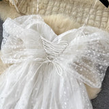 Vestido Maria Coutinho - Tule Poá - Branco