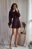 Vestido Maria Serenity - Babados - Marrom