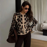 Casaco Maria Castro - Leopardo - Lã