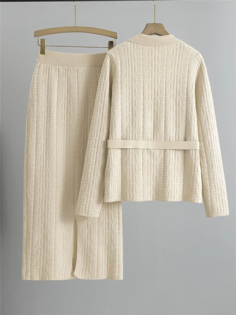 Conjunto Maria Alvarenga - Tricot Premium - Off White