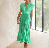 Vestido Maria Teodora - Plissado - Rosa Queimado