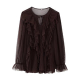 Vestido Maria Serenity - Babados - Marrom