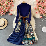 Vestido Maria Jones com Lenço - Marsala - Manga Longa - Plissado