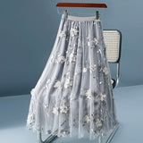 Saia Maria Blenda - Flores - Off White