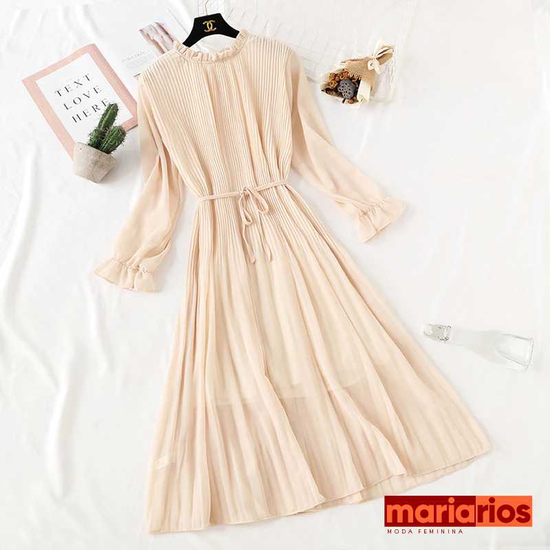 Vestido Maria Eugênia - Nude
