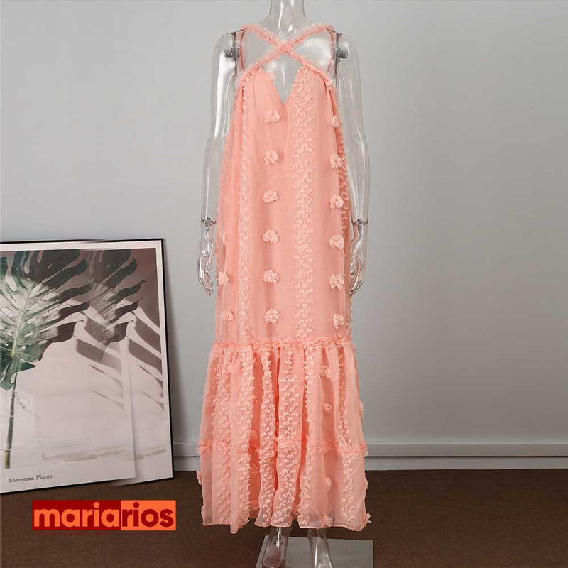 Vestido Maria Valentina - Pompom - Rosa Claro