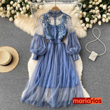 Vestido Maria Alda - Azul