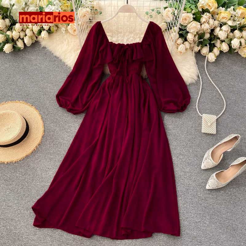 Vestido Midi - Maria Luiza - Terracota