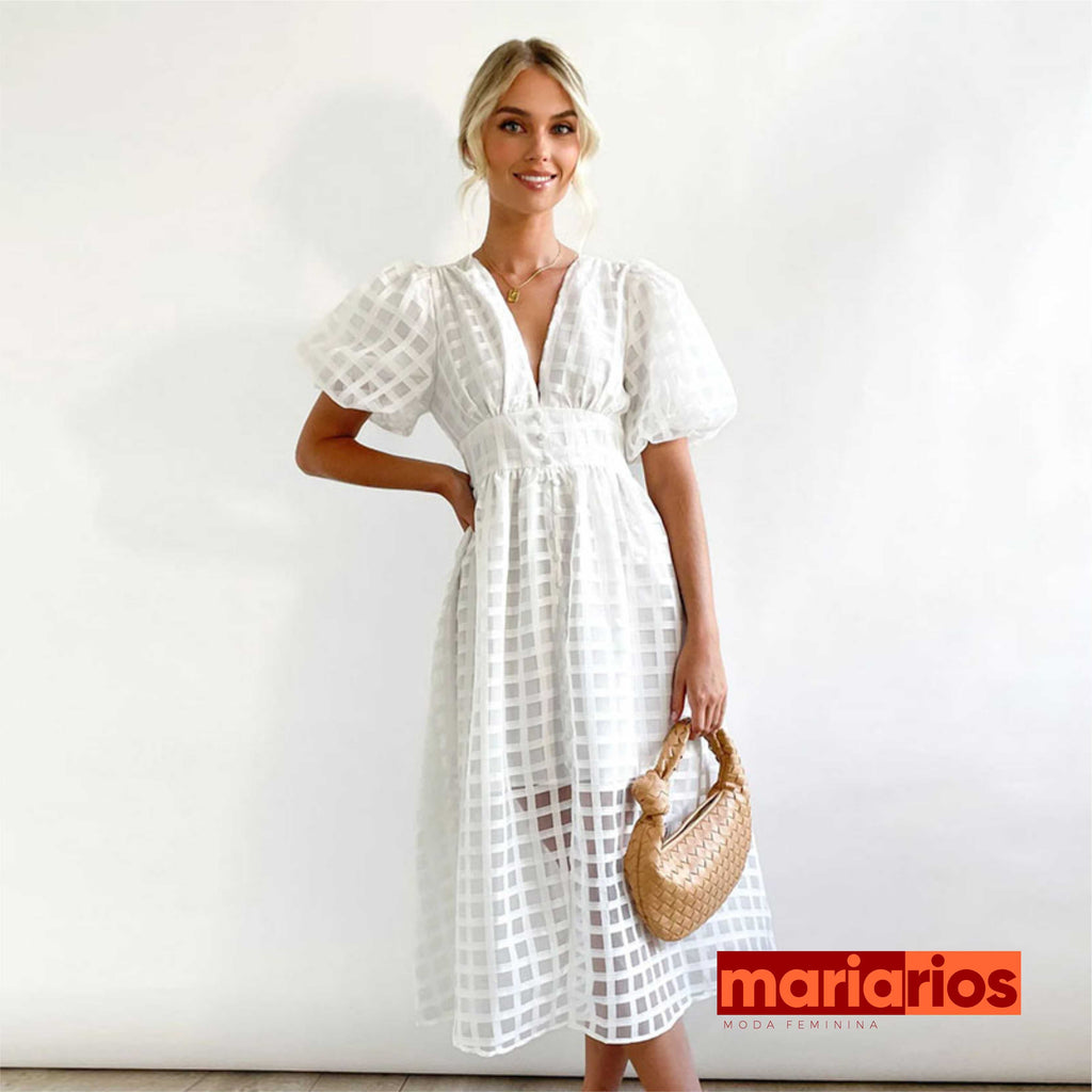 Vestido Maria Hannah - Azul Marinho