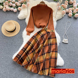 Conjunto Maria Matilda - Xadrez - Caramelo